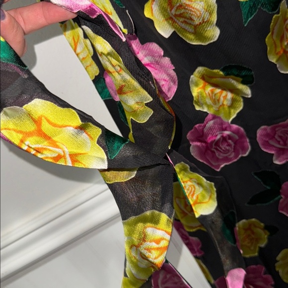 For Love & Lemons dress Madison Maxi Dress NEW floral slit sexy strapless - Picture 4 of 8